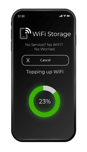 WiFi Storage Top Up Screen